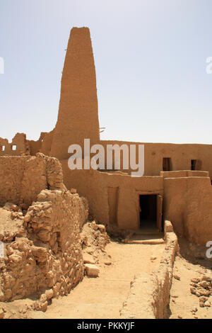 Temple of the Oracle of Ammon to Gebel el-Dakrour in Siwa, Egypt Stock Photo