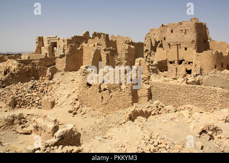 Temple of the Oracle of Ammon to Gebel el-Dakrour in Siwa, Egypt Stock Photo