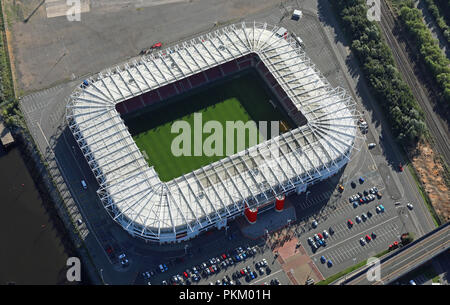 aerial view of Middlesbrough FC Riverside Stadium football ground Stock Photo