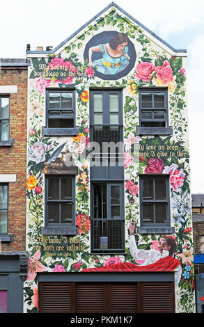 YARD WITH FLORAL ART EXHIBITION IN GIRONA. CATALONIA. SPAIN Stock Photo ...