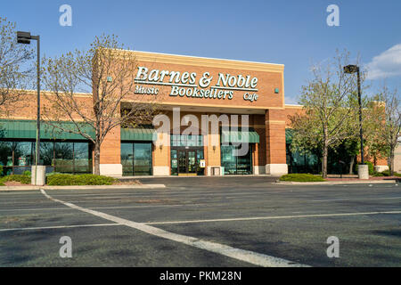 Fort Collins, CO, USA - April 30, 2018:  Barnes & Noble, Inc. is the the largest retail bookseller in the United States, and the leading retailer of c Stock Photo