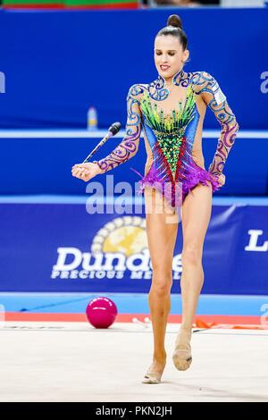 September 14, 2018: Nicol Zelikman of Â Israel during Individual All-Around Final at the Arena Armeec in Sofia at the 36th FIG Rhythmic Gymnastics World Championships. Ulrik Pedersen/CSM Stock Photo