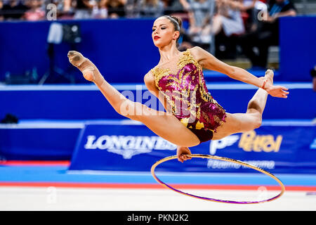 Rhythmic gymnast Neviana Vladinova does hoop routine to theme from  Schindler's List at Rio Olympics.