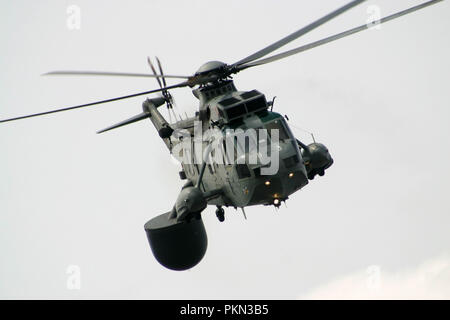 FILE IMAGE The Royal Navy Sea King ASaC MK 7 are to make a final flypast over the South West of England on the 18th September 2018 to Mark the end of forty nine years of service with the Fleet Air Arm 849 NAS have flown the Air Bourne Early Warning version of the Sea King since 1982 Here the picture shows in aircraft from HMS INvincible in 2003 Stock Photo