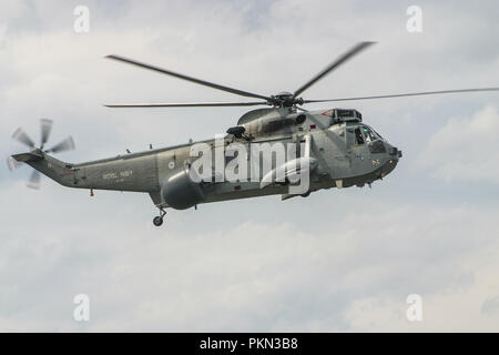 FILE IMAGE The Royal Navy Sea King ASaC MK 7 are to make a final flypast over the South West of England on the 18th September 2018 to Mark the end of forty nine years of service with the Fleet Air Arm 849 NAS have flown the Air Bourne Early Warning version of the Sea King since 1982 Stock Photo