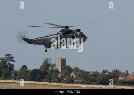 FILE IMAGE The Royal Navy Sea King ASaC MK 7 are to make a final flypast over the South West of England on the 18th September 2018 to Mark the end of forty nine years of service with the Fleet Air Arm 849NAS have flown the Air Bourne Early Warning version of the Sea King since 1982 Here is one of the final SEa Kings at RNAS Yeovilton during its Final Flyning Display at AIr Day/ Stock Photo