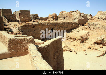 Temple of the Oracle of Ammon to Gebel el-Dakrour in Siwa, Egypt Stock Photo