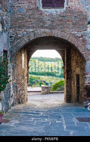 the old town of Castiglione d'Orcia in Val d'Orcia,  Tuscany Stock Photo