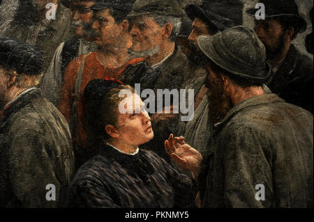 Robert Koehler (1850-1917). Germany painter. The Strike, 1886. Oil on ...