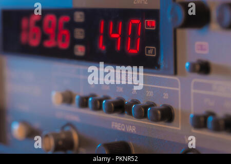 Electronic measuring instrument display. Stock Photo