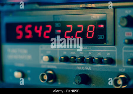 Electronic measuring instrument display. Stock Photo