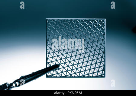 Metamaterial sample made on 3D printer. Stock Photo