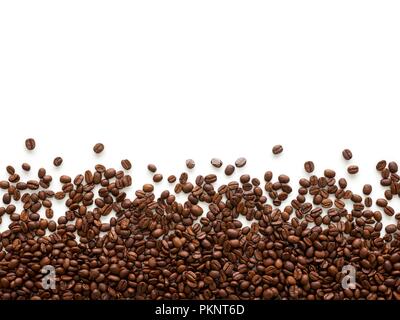 Coffee beans against white background. Stock Photo