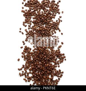 Coffee beans against white background. Stock Photo