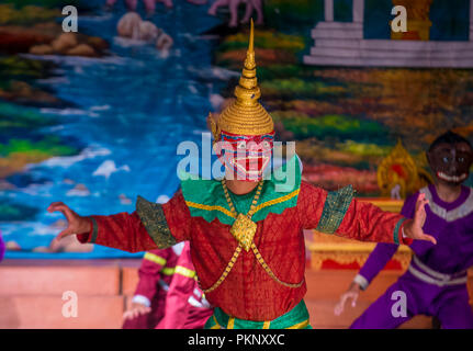 Laotian dancers perform in the Royal Ballet Theatre in Luang Prabang Laos Stock Photo