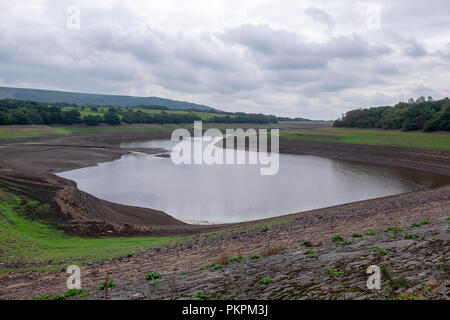 Yarrow Resivoir, Rivington Lancashire during a water shortage. Stock Photo