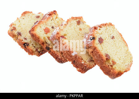 sliced slices of a cupcake shot on a white Stock Photo