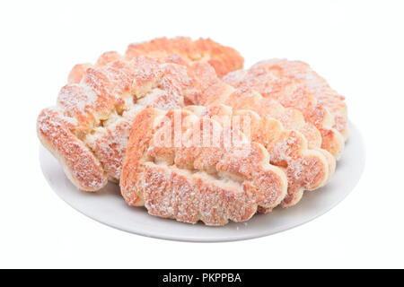 sweet biscuits with sugar on a plate Stock Photo