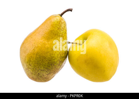 ripe pears and apples close-up Stock Photo