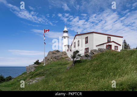 Lobster Cove Head Lighthouse on Main Street North in Rocky Harbour, Newfoundland and Labrador Stock Photo