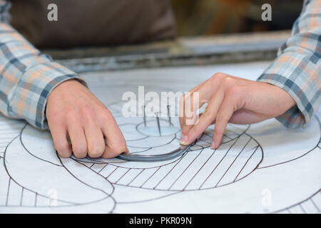 design engineering project close-up Stock Photo