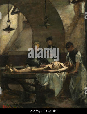 Study for 'Autopsy at the Hôtel-Dieu'. Dated: 1876. Dimensions: overall: 53.3 x 43.2 cm (21 x 17 in.)  framed: 70.49 x 60.33 x 4.76 cm (27 3/4 x 23 3/4 x 1 7/8 in.). Medium: oil on canvas. Museum: National Gallery of Art, Washington DC. Author: HENRI GERVEX. Stock Photo