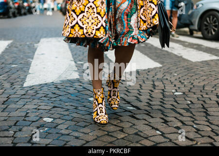 MILAN, ITALY - SEPTEMBER 23, 2017: Outside ANTONIO MARRAS Show at Milan Fashion Week Spring/Summer 2018 Stock Photo