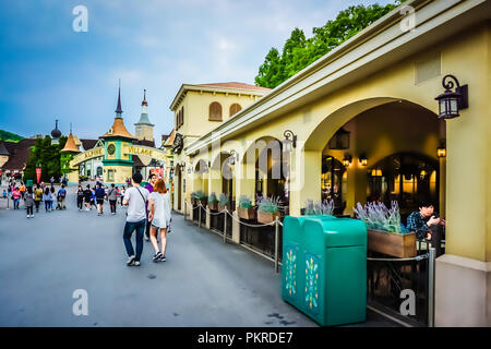 Seoul, South Korea - May 16, 2017: Alpine Village in Everland, Yongin. Stock Photo