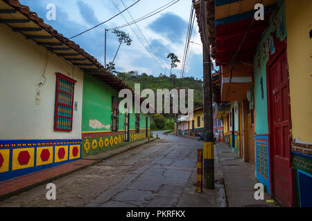 Guatape beautiful and colorful streets, Colombia Stock Photo