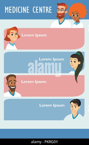 vector medicine brochure cards template of flyear, magazine, poster, book cover, banner. Science people illustration Stock Vector