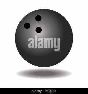 Illustration of a bowling ball isolated on white background Stock Vector