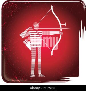 Archery stripy icon Stock Vector
