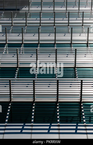 Abstract Of Sun Screens And Shadows On A Building Stock Photo