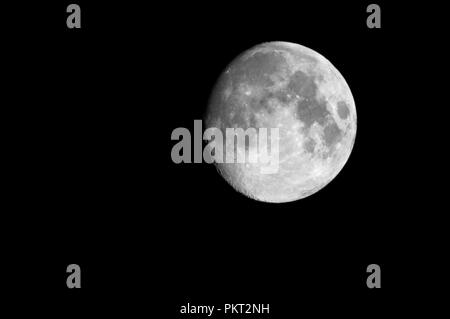 Lunar photography of the full moon at night Stock Photo