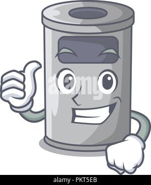 https://l450v.alamy.com/450v/pkt5eb/thumbs-up-cartoon-steel-trash-can-in-the-door-pkt5eb.jpg