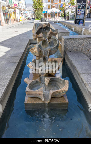 Spain, Ronda - 21 june 2017:  STATUE OF FOUNTAIN IN CITY Stock Photo