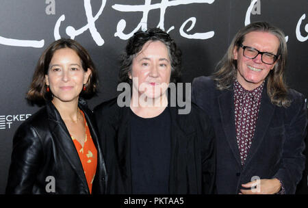 BEVERLY HILLS, CA - SEPTEMBER 14: (L-R) Producers Pamela Koffler, Christine Vachon and Stephen Woolley attend Los Angeles Special Screening of 'Colette' at The Academy's Samuel Goldwyn Theater in Beverly Hills, California. Photo by Barry King/Alamy Live News Stock Photo