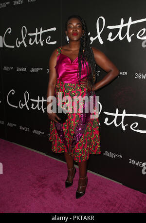 Beverly Hills, Ca. 14th Sep, 2018. Wunmi Mosaku, at Premiere Of Bleecker Street Media's 'Colette' at The Samuel Goldwyn Theater in Beverly Hills, California on September 14, 2018. Credit: Faye Sadou/Media Punch/Alamy Live News Stock Photo