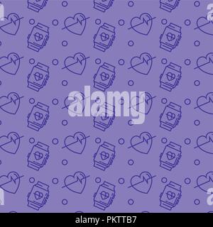 smartwatch with fitness app pattern Stock Vector