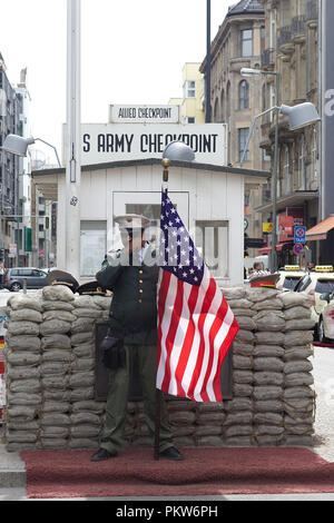 Allied checkpoint in Berlin, checkpoint charlie Stock Photo