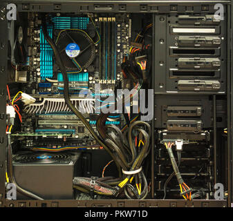 Inside view of a desktop's CPU Stock Photo