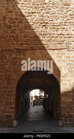 Ancient walls of cadiz oldtown in Andalusia, Spain Stock Photo