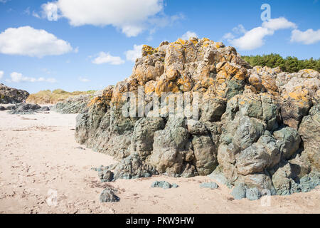 Pillow lava rock formation, Anglesey, Wales UK Stock Photo
