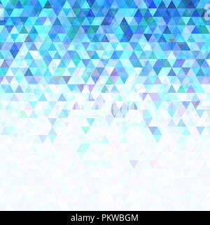 Blue geometric abstract double triangle background template Stock Vector