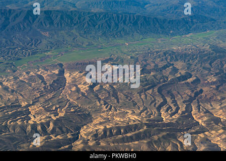 An aerial view of California San Andreas, California, USA Stock Photo