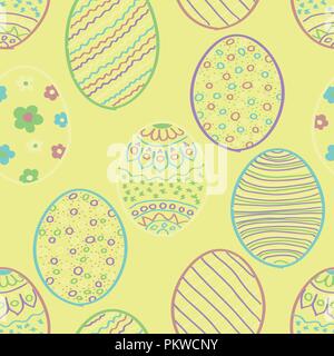Yellow Easter Seamless Stock Vector