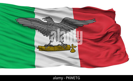 Italian Social Republic War Flag, Isolated On White Background, 3D Rendering Stock Photo