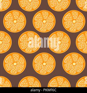 citrus seamless background, fashionable, simple vector brown chocolate background, fresh summer vitamin, cinnamon. Stock Vector