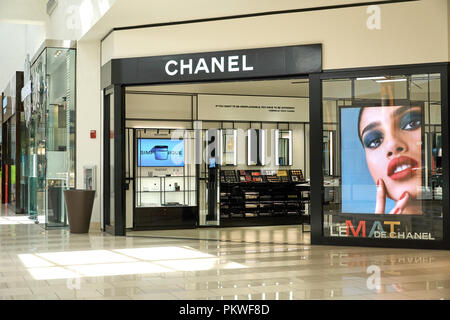 AVENTURA, USA - AUGUST 23, 2018: Chanel famous french boutique in Aventura Mall. Stock Photo