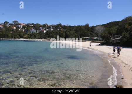 The beach at Clifton Gardens Reserve, Mosman on Sydney’s lower north shore. Stock Photo